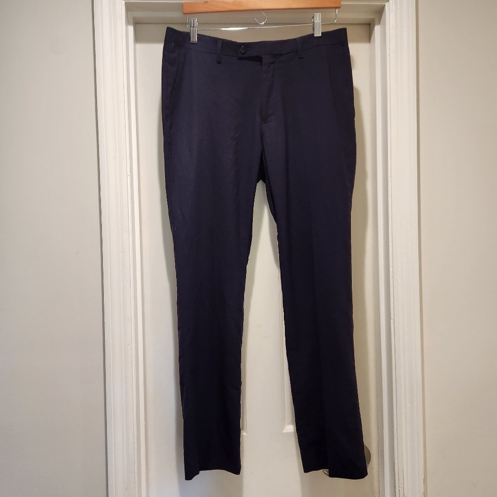Paisley And Gray 32X32 Slim Dress Pant Navy Blue Trouser - Picture 2 of 9